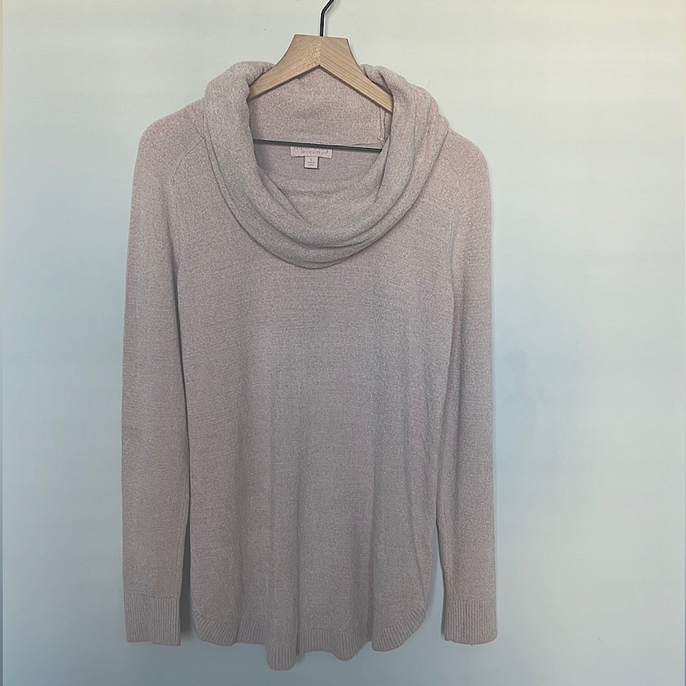 Barefoot Dreams Cozy Chic Ultra Lite Coastal Cowl Neck Tunic in Rose Bud Size S - Picture 3 of 5